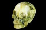 Realistic, Polished Yellow Turquoise Jasper Skull - Magnetic #151115-2